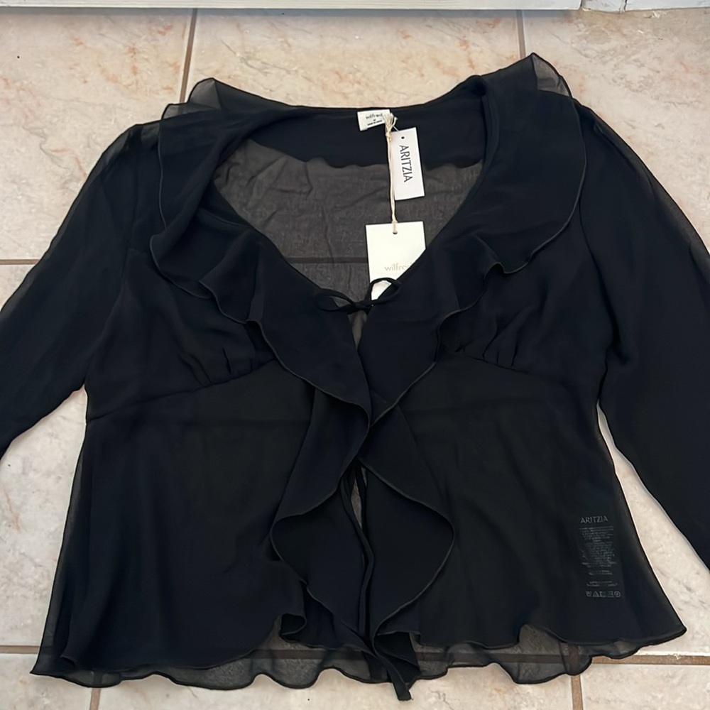 Aritzia Wilfred French blouse black size medium